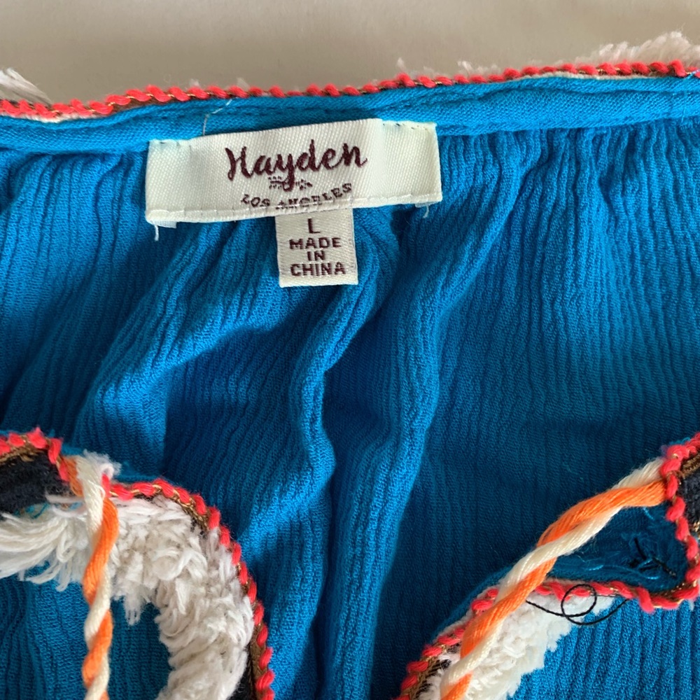 Turquoise boho tunic - Picture 2 of 4